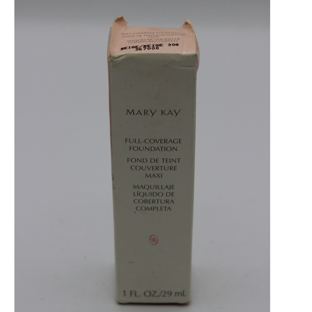 Mary Kay Full Coverage Foundation Beige 304 Matte Liquid Makeup 1 oz NIB 367000